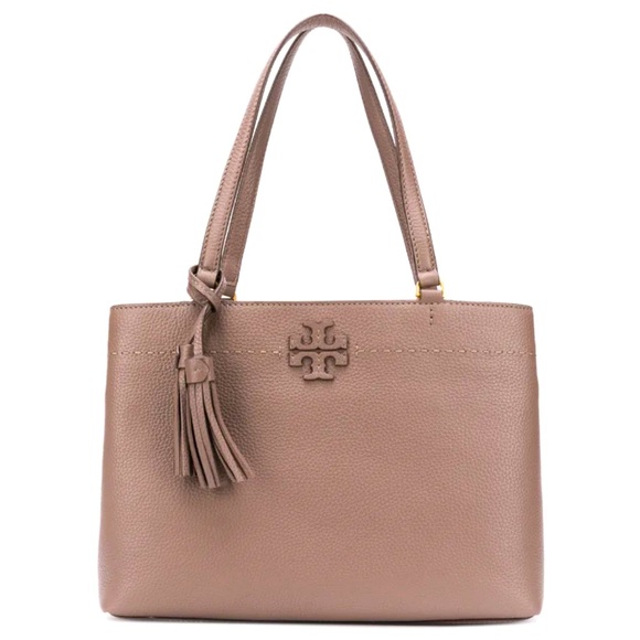 Tory Burch Mcgraw Pebble Leather Tote Shoulder Bag - Picture 1 of 11